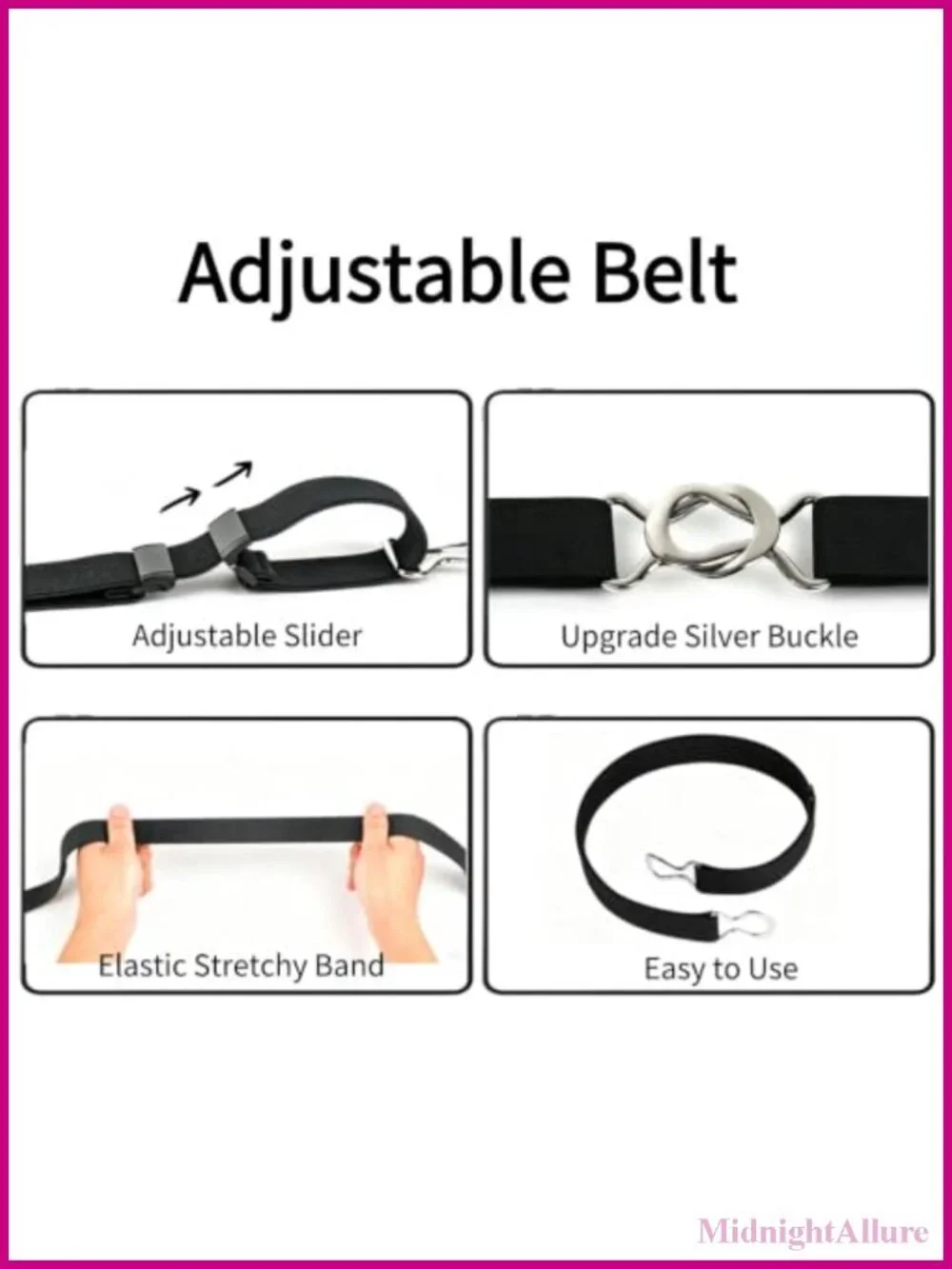 Skinny Elastic Belt Adjustable Waist Belt for Dresses Jeans